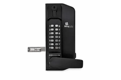 PSG BL.BL3430DKO.ECP Dwustronny mechaniczny zamek szyfrowy BL3430DKO borg locks do bram metalowych – z klawiaturą ecp, klamką, zasuwą 65-80 mm i blokadą klucza