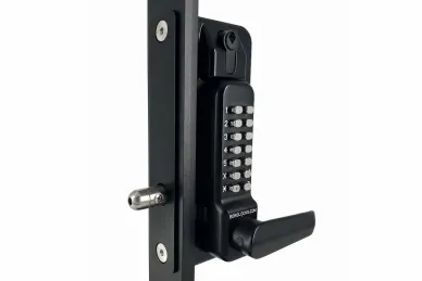 PSG BL.BL3435KO.ECP Dwustronny mechaniczny zamek szyfrowy BL3435KO borg locks do bram metalowych - z klawiaturą ecp, klamką i zasuwą zwalniającą