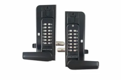 PSG BL.BL3435KO.ECP Dwustronny mechaniczny zamek szyfrowy BL3435KO borg locks do bram metalowych - z klawiaturą ecp, klamką i zasuwą zwalniającą