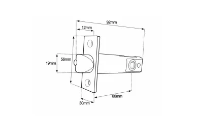 PSG BL.BL5201.MGPRO.ECP Metalowy zamek bramowy borg locks BL5201 ecp - jednostronny z klamką, klawiaturą ecp i zatrzaskiem 60 mm, odporny na warunki morskie