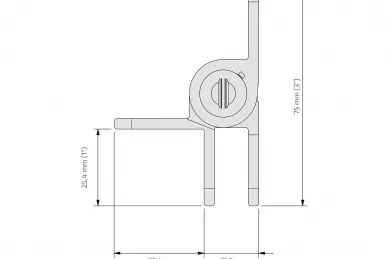 PSG DD.KF3A1BL Zawias sam. kf3a1bl 21,5 mm do furtek do 20 kg ścienno- słupkowy - 2szt.