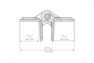 PSG DD.KF3S Zawiasy samozamykające do furtek do 20 kg, 19 mm kf3s - 2 szt.