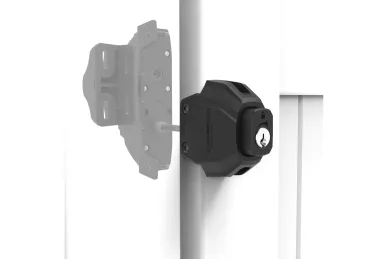 PSG DD.LLD3LD LLD3LD latching gate lock - double-sided locking, black, 12-30 mm