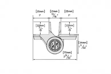 PSG DD.TCA1S3BT Zawiasy samozamykające do furtek o wadze do 30 kg, 9-21 mm (wąski-wąski) tca1s3bt - 2 szt.