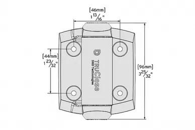 PSG DD.TCA1S3BT Zawiasy samozamykające do furtek o wadze do 30 kg, 9-21 mm (wąski-wąski) tca1s3bt - 2 szt.