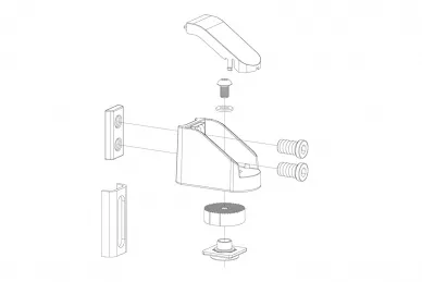 PSG LO.BEARINGHINGE Charnière réglable 90° avec roulement