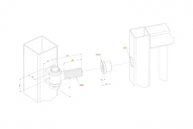 PSG LO.G90ZBM206750 Cerniera antivandalismo 90°
