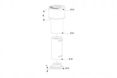 PSG LO.GATESTOP Limitatore inferiore con gomma