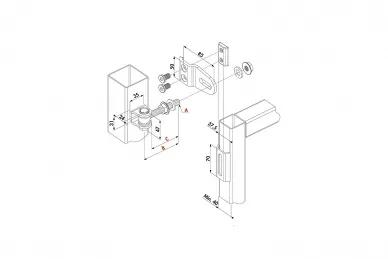PSG LO.GBMU4D12-B-90-50 Cerniera zincata a fuoco angolo di apertura 180°