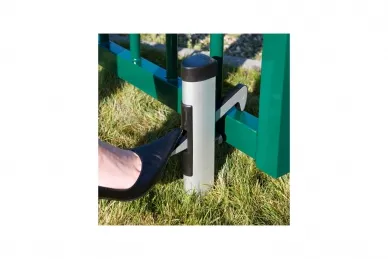 PSG LO.IN-GATE CATCHER Aluminiowy zaczep bramowy; chwyta profile bramowe o szerokości od 40 mm do 60 mm; obudowa malowana proszkowo w kolorze srebrnym