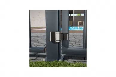 PSG LO.PUMA-9005 Charnière compacte Puma LOCINOX réglable dans 2 directions, extérieure 180°, noire