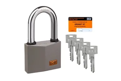 PSG LOB.KWG611-20-14 GRANIT1 XT zamak slide padlock, class 4 certified, with extended shackle - LOB