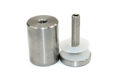 PSG N01.3040.4XS Point glass fixing dia. 30/40/M8, glass 4-16.76mm, threaded spacer (AISI 304, flat system, satin)