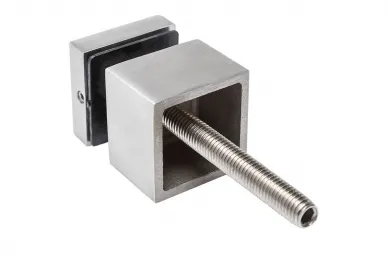 PSG N01.404M.4XS Point glass fixing 40x40/40/M10x100, glass 8-17.52 mm, threaded spacer (AISI 304, flat system, satin)