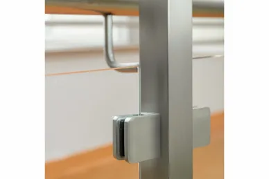 PSG N01.45K1.6XP Glass clamp 45x45x26 mm, glass 6-10.76 mm (AISI 316, flat system, polished)