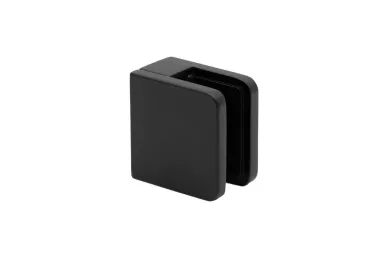 PSG N01.45K1.ZXM.9005 Glass clamp 45x45x26 mm, black, glass 6-10.76 mm (zamak, flat system, painted)
