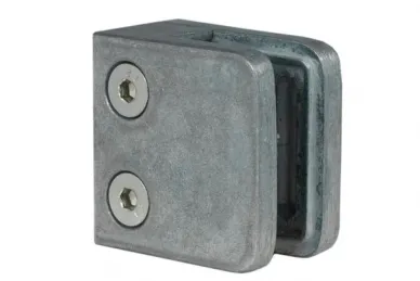 PSG N01.45K1.ZXR Glass clamp 45X45X26 mm, glass 6-10.76 mm (zamak, flat system, raw surface)