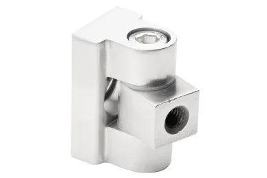 PSG N01.45K1Z180.4XS Zawias 180° do uchwytu do szkła 45 x 45 x 26 mm - system płaski, AISI304, satyna