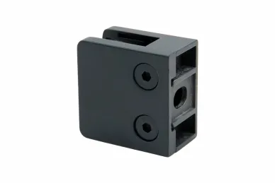 PSG N01.45K2.ZXM.D.7016 Uchwyt do szkła prostokątny - 45x45x26 mm, do powierzchni płaskiej ze wspornikiem, antracytowy