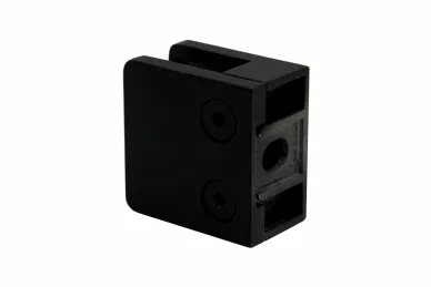 PSG N01.45K2.ZXM.D.9005 Rectangular glass clamp - 45x45x26 mm, for flat surface with bracket, black