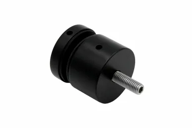 PSG N01.5013.4XM.9005 Point fixing for glass - dia. 50 mm, M10 thread, for flat surface, matte black