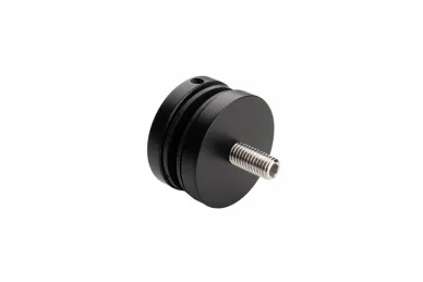 PSG N01.501M.4XM.9005 Point glass fixing dia. 50/8/M10x50, black, glass 8-17.52 mm, threaded spacer (AISI 304, flat system, painted)