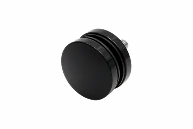 PSG N01.501M.4XP.BLACK Point glass fixing dia. 50/8/M10x50, piano black, glass 8-17.52 mm, threaded spacer (AISI 304, flat system, glossy, painted)
