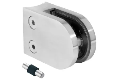 PSG N01.50D1.4BS Glass clamp 50x40x26 mm, safety pin, glass 6-10.76 mm (AISI 304, 42.4 system, satin)