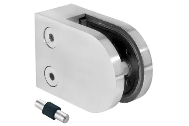 PSG N01.50D1.4XS Uchwyt do szkła 50x40x26mm, pin zabezp., szkło 6-10,76mm (aisi304, syst.płaski, satyna)