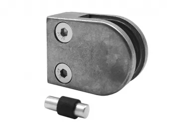 PSG N01.50D1.ZXR Glass clamp 50x40x26 mm, safety pin, glass 6-10.76 mm (zamak, flat system, raw surface)