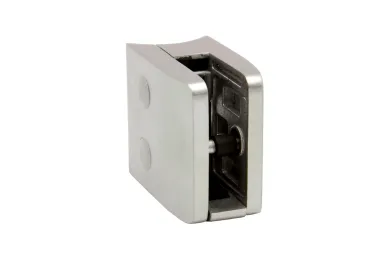 PSG N01.52K2.4BS Glass clamp 52x52x32 mm with bracket, safety pin, glass 8-12.76 mm (AISI 304, 42.4 system, satin)