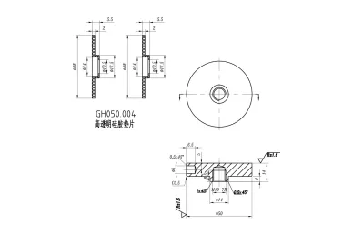 PSG N01.5530N.4XS Glass point fixing - dia. 50, adjustable M10 thread, glass 8-21.52 mm, for flat surface, satin