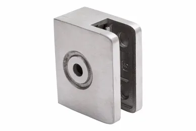 PSG N01.6050.4XS Uchwyt do szkła 60X50X28 mm krańcowy, mocowanie boczne, szkło 8-10 mm (AISI304, syst.płaski, satyna)