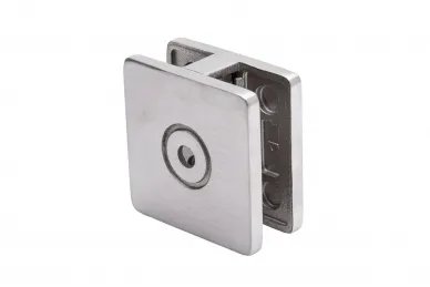PSG N01.6060.4XS Glass clamp 60X60X28 mm middle, side mounting, glass 8-10 mm (AISI304, flat system, satin)