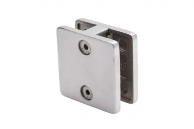 PSG N01.6060.6XS Glass clamp 60X60X28 mm middle, side mounting, glass 8-10 mm (AISI316, flat system, satin)