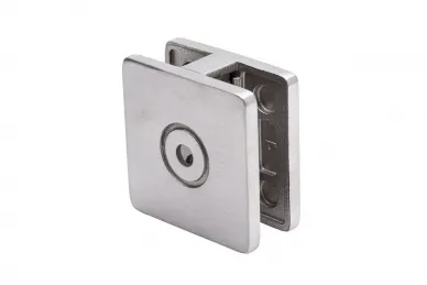 PSG N01.6060.6XS Glass clamp 60X60X28 mm middle, side mounting, glass 8-10 mm (AISI316, flat system, satin)