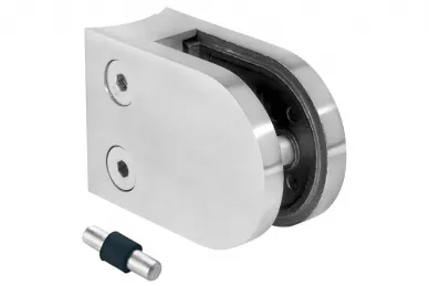 PSG N01.63D1.4BP Uchwyt do szkła 63x45x28mm, pin zabezp., szkło 6-10,76mm (aisi304, syst.42,4, połysk)