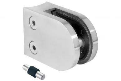 PSG N01.63D2.4BS Uchwyt do szkła 63x45x30mm, pin zabezp., szkło 6-12,76mm (aisi304, syst.42,4, satyna)