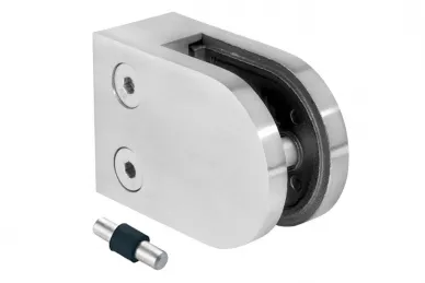 PSG N01.63D2.4XS Uchwyt do szkła 63x45x30mm, pin zabezp., szkło 6-12,76mm (aisi304, syst.płaski, satyna)