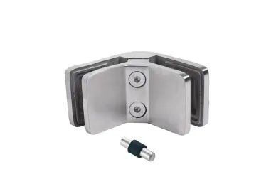 PSG N01.90K2.4US Uchwyt do szkła 90°, kwadratowy – 53 × 45 × 26 mm, z pinem zabezpieczającym, szkło 6–10,76 mm (aisi 304, uniwersalny, satyna)