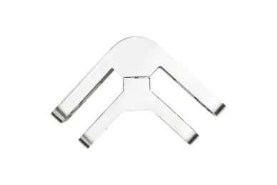 PSG N01.90K5.4US 90° square glass clamp, 72x45x30mm, safety pin, glass 6-12.76mm (AISI304, universal, satin)