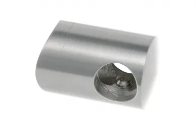 PSG N02.0210.4BS Left end holder for dia. 10mm rod/tube, mounting to 42.4mm tube (AISI304, system 42.4, satin)