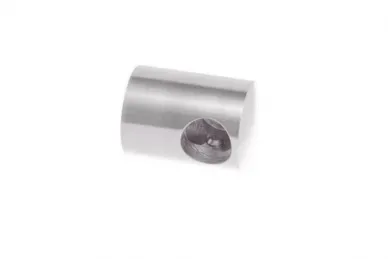 PSG N02.0212.4XS Left end holder for dia. 12mm rod/tube, mounting to flat surface (AISI304, flat system, satin)