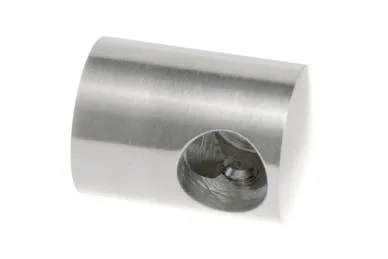 PSG N02.0216.4XS Left end holder for dia. 16mm rod/tube, mounting to flat surface (AISI304, flat system, satin)