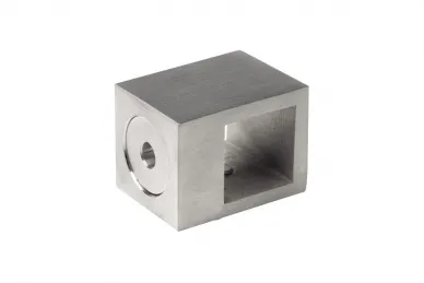 PSG N02.0520.4XS UCHWYT PRZELOTOWY PRĘTA 20 x 20 MM – MOCOWANY DO PŁASZCZYZNY, AISI304, SATYNA
