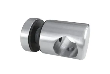 PSG N02.0816.4US Crossbar holder for dia. 16mm rod/tube, with glass point fixing dia. 25/30/M6x15, glass 6-11.52mm (AISI304, universal, satin)