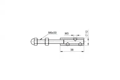 PSG N03.1506.4XS Holder for dia. 4-6mm cable, 3xM6 (AISI304, flat system, satin)