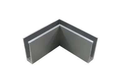PSG N04.1502.AXS Profil U narożny do balustrad całoszklanych 200x120x45mm, 90° wewn., moc.od góry (aluminium, syst.płaski, satyna)