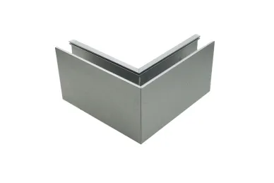 PSG N04.1503.AXS Profil U narożny do balustrad całoszklanych 200x120x45mm, 90° zewn., moc.od góry (aluminium, syst.płaski, satyna)