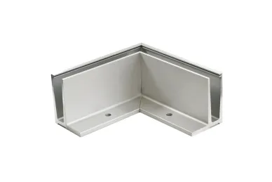 PSG N04.1503L.AXS Profil L narożny do balustrad całoszklanych 300x120x95mm, 90° zewn., moc.wzdłużne od góry (aluminium, syst.płaski, satyna)